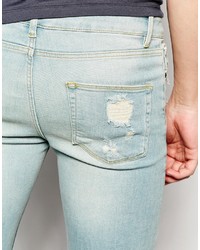 hellblaue enge Jeans von Asos