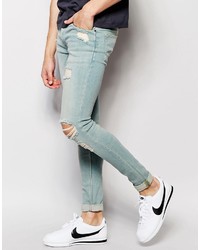 hellblaue enge Jeans von Asos