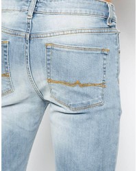 hellblaue enge Jeans von Asos