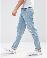 hellblaue enge Jeans von Asos