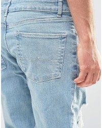 hellblaue enge Jeans von Asos