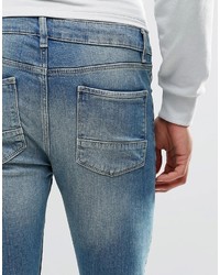 hellblaue enge Jeans von Asos