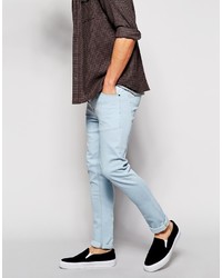 hellblaue enge Jeans von Asos