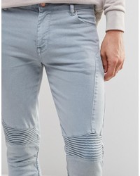 hellblaue enge Jeans von Asos