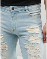 hellblaue enge Jeans von Asos