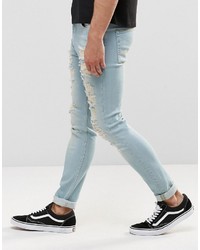 hellblaue enge Jeans von Asos