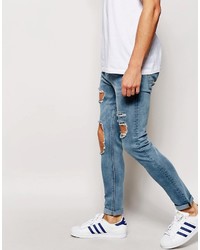 hellblaue enge Jeans von Asos