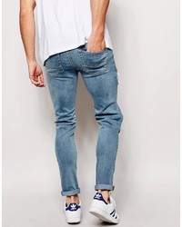 hellblaue enge Jeans von Asos