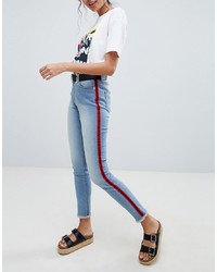 hellblaue enge Jeans von Brooklyn Supply Co.
