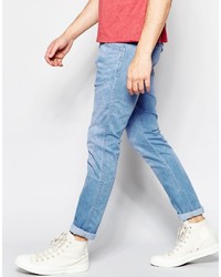 hellblaue enge Jeans von Wrangler