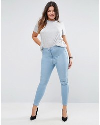 hellblaue enge Jeans von Asos