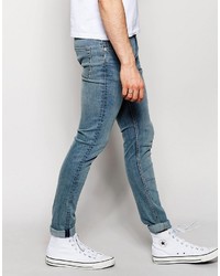 hellblaue enge Jeans von Weekday