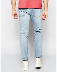 hellblaue enge Jeans von Weekday