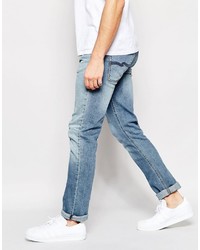 hellblaue enge Jeans von Nudie Jeans