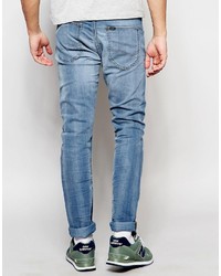 hellblaue enge Jeans von Lee