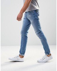 hellblaue enge Jeans von Lee