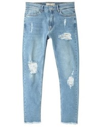 hellblaue enge Jeans von Mango