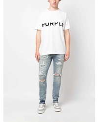 hellblaue enge Jeans von purple brand