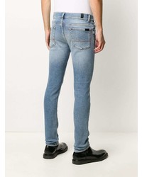 hellblaue enge Jeans von 7 For All Mankind