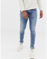 hellblaue enge Jeans von Nudie Jeans