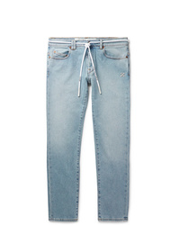 hellblaue enge Jeans von Off-White