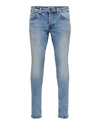 hellblaue enge Jeans von ONLY & SONS