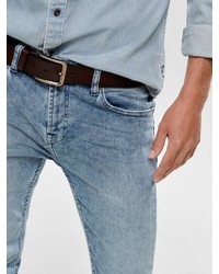 hellblaue enge Jeans von ONLY & SONS