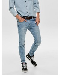 hellblaue enge Jeans von ONLY & SONS