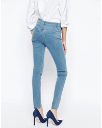 hellblaue enge Jeans von Asos