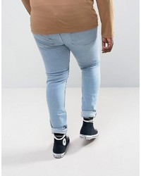 hellblaue enge Jeans von Asos