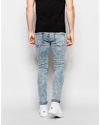 hellblaue enge Jeans von Pull&Bear