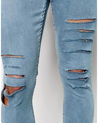 hellblaue enge Jeans von Reclaimed Vintage