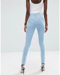 hellblaue enge Jeans von Asos