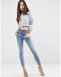 hellblaue enge Jeans von Asos