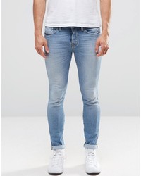 hellblaue enge Jeans von Selected