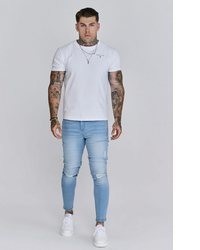 hellblaue enge Jeans von Siksilk