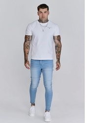 hellblaue enge Jeans von Siksilk