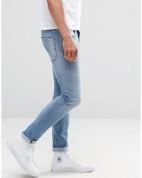 hellblaue enge Jeans von Selected