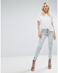 hellblaue enge Jeans von Blank NYC