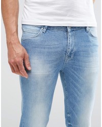 hellblaue enge Jeans von Asos