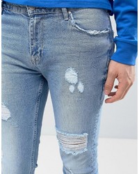 hellblaue enge Jeans von Asos