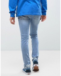 hellblaue enge Jeans von Asos