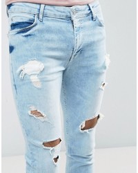 hellblaue enge Jeans von Asos