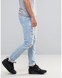 hellblaue enge Jeans von Asos