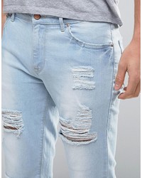 hellblaue enge Jeans von Asos