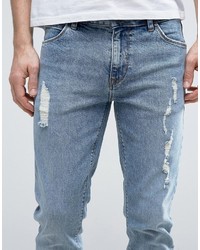 hellblaue enge Jeans von Asos