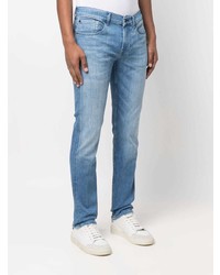 hellblaue enge Jeans von 7 For All Mankind