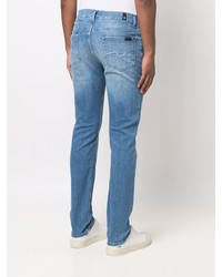 hellblaue enge Jeans von 7 For All Mankind