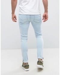 hellblaue enge Jeans von Asos