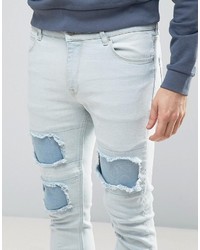 hellblaue enge Jeans von Asos